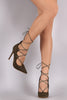 Shoe Republic LA Suede Lace-Up Stiletto Pump