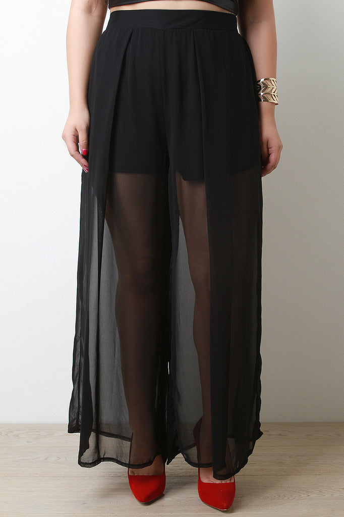 Semi-Sheer Maxi Pants