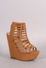 Delicious Strappy Cage Platform Wedge