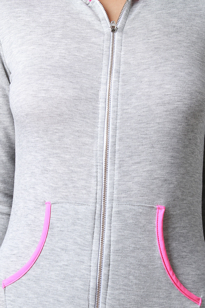 Hoodie Zipper Jumpsuit