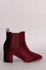 Elastic Gore Block Heeled Ankle Boots