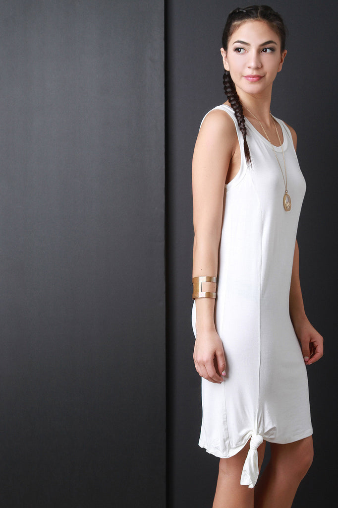 Tie Hem Tank Dress