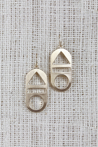 Geo Cut Out Dangle Earrings