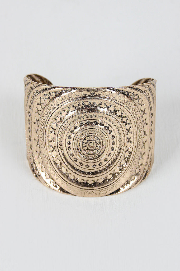 Embossed Vintage Style Cuff Bracelet