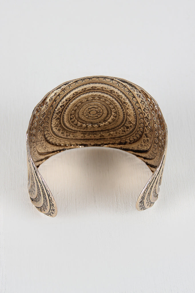 Embossed Vintage Style Cuff Bracelet