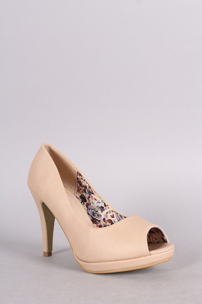 Peep Toe Low Platform Pump