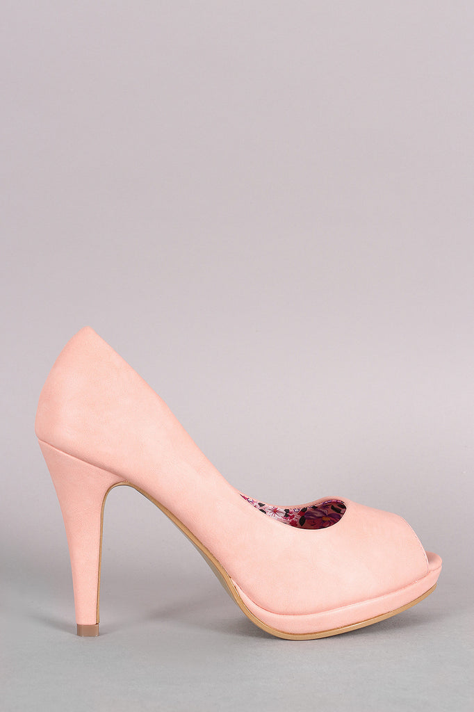 Peep Toe Low Platform Pump