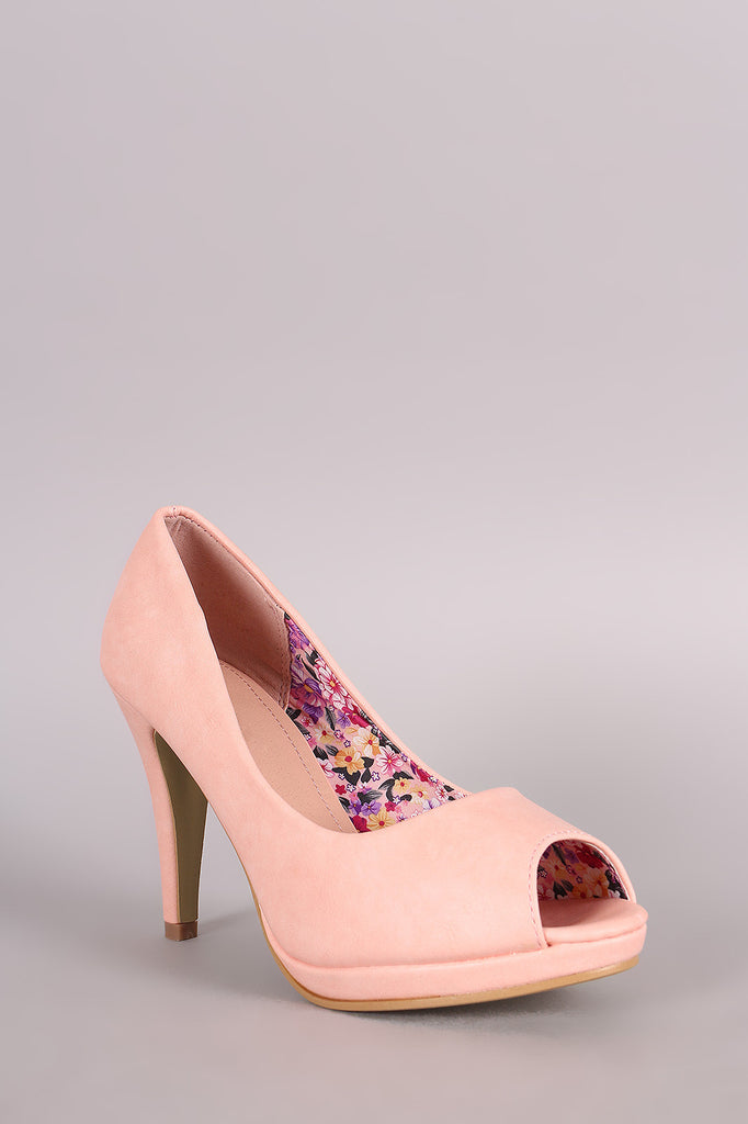 Peep Toe Low Platform Pump