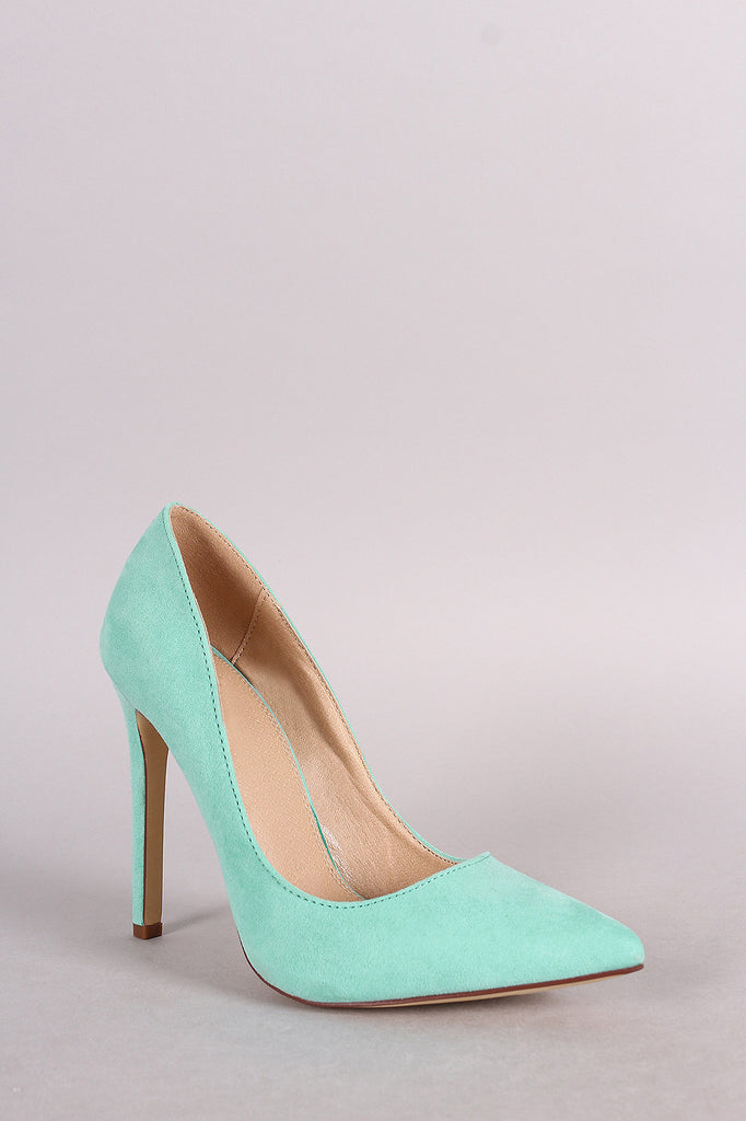 Suede Pointy Toe Stiletto Pump