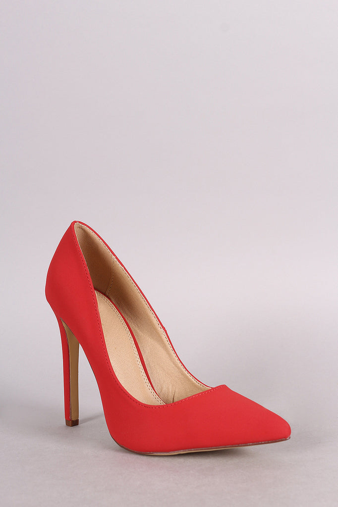 Nubuck Pointy Toe Single Sole Pump