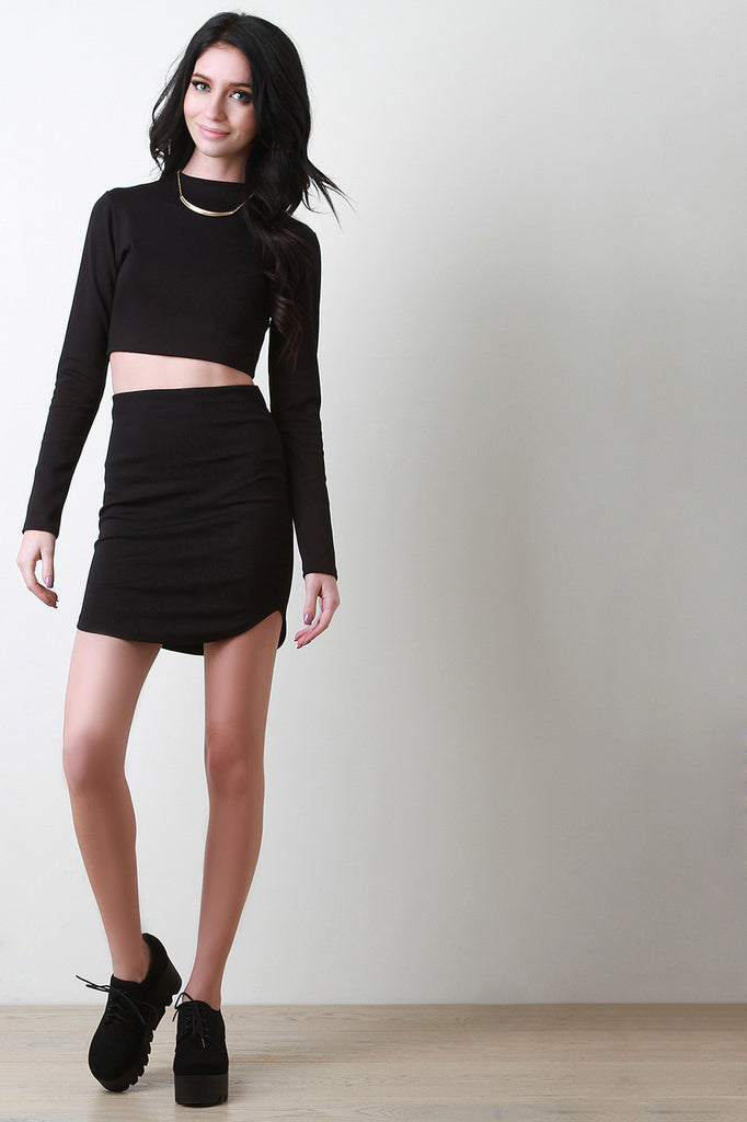 Jersey Knit Mini Skirt