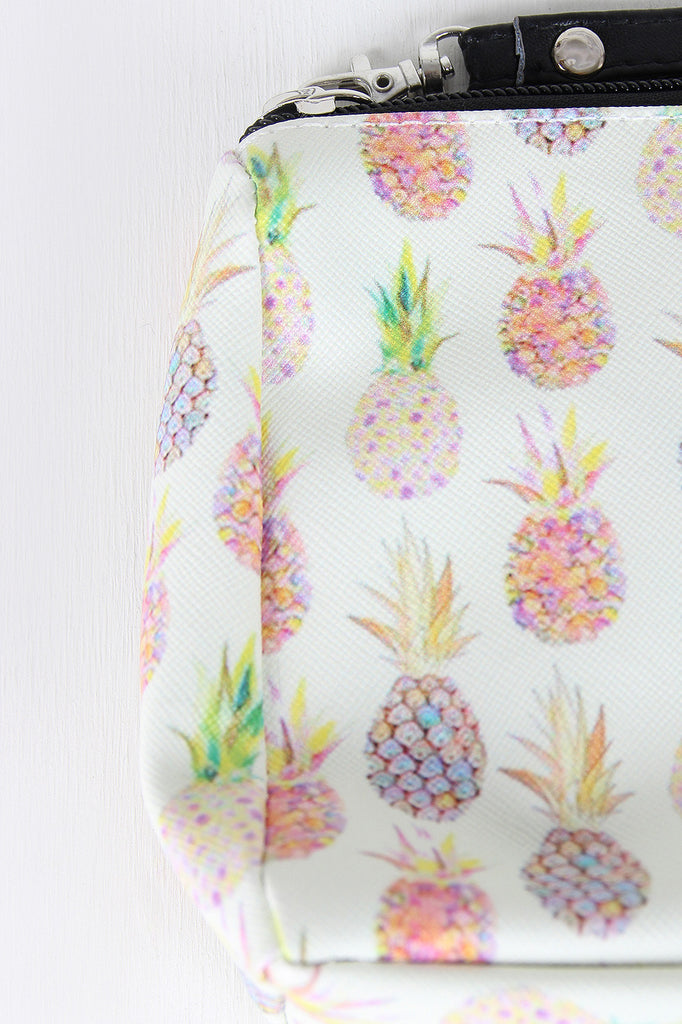 Pastel Pineapple Zipper Wristlet