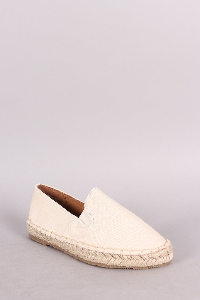 Bamboo Canvas Smoking Slip-On Espadrille Flat