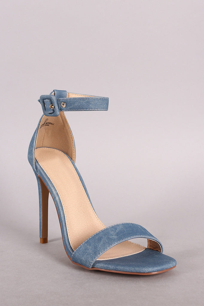 Liliana Square Toe Basic Duo Strap Stiletto Heel