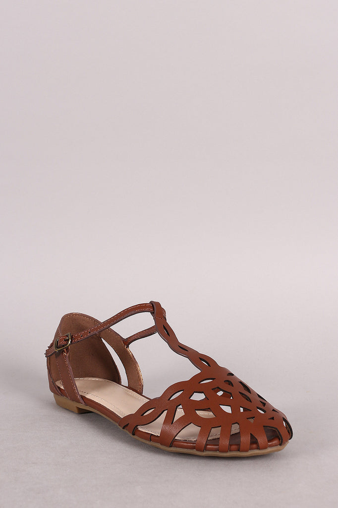 Bamboo Cute Cutouts Dorsay Flat