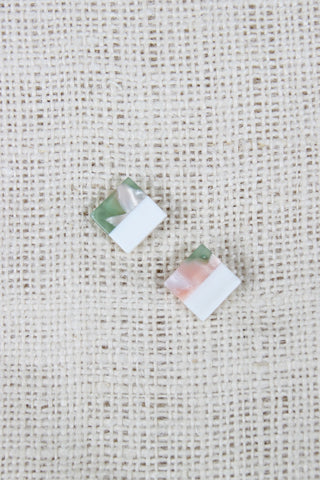 Colorblock Square Earrings