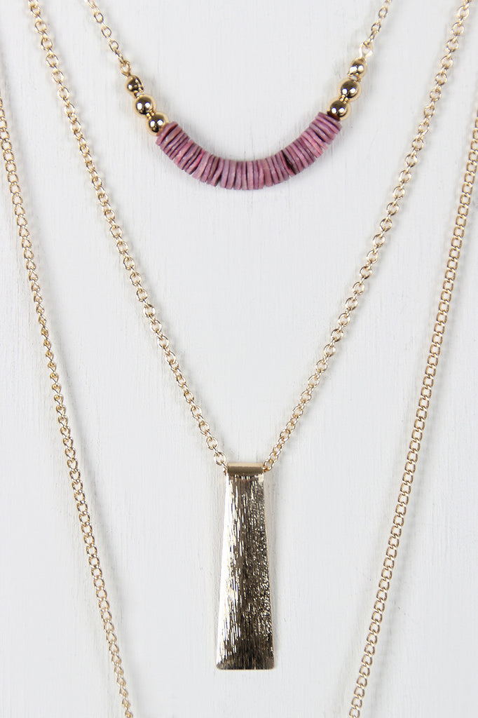 Multi Layered Boho Leaf Necklace