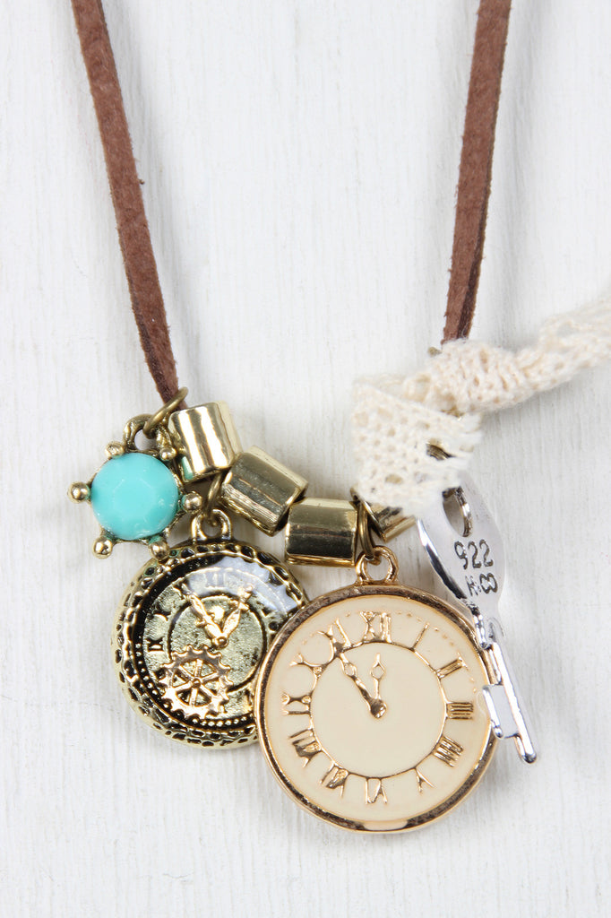 Timing is Key Charm Necklace