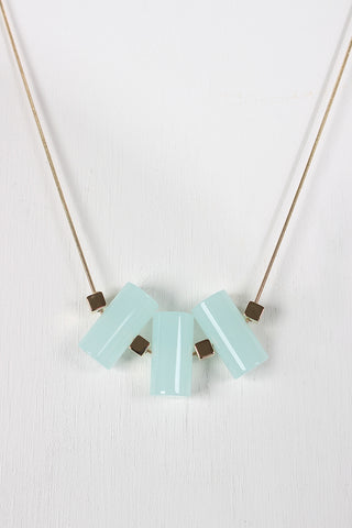 Mod Cylinder Bead Necklace