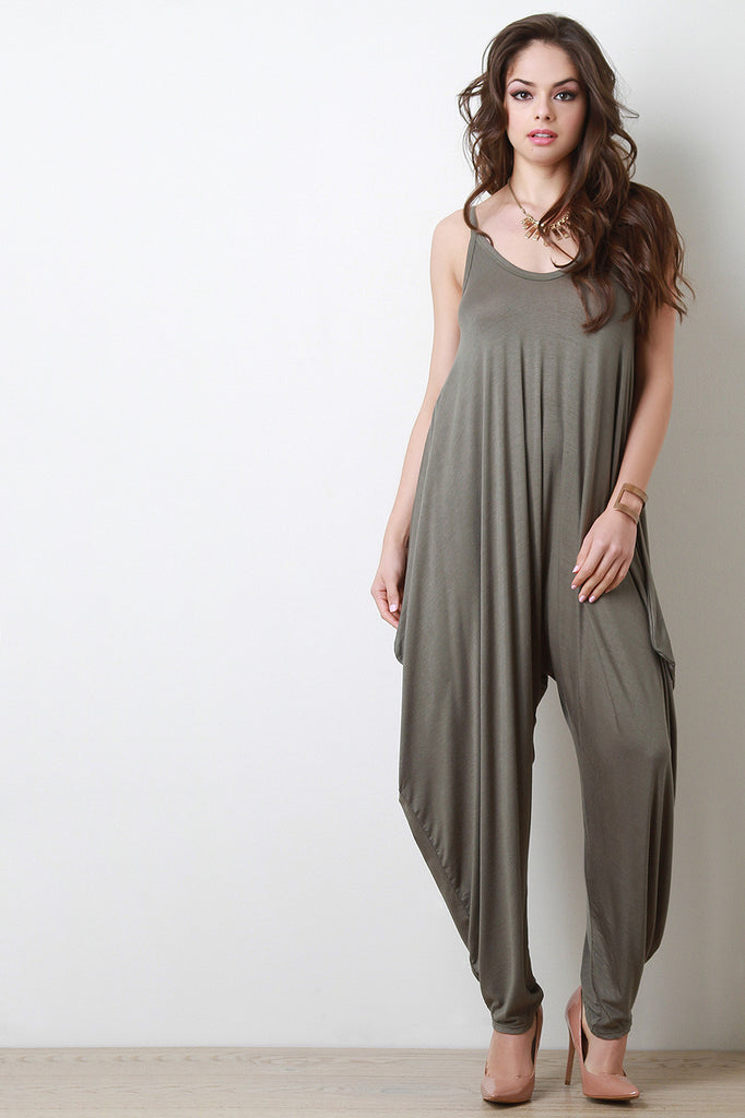 Jersey Knit Loose Baggy Jumpsuit