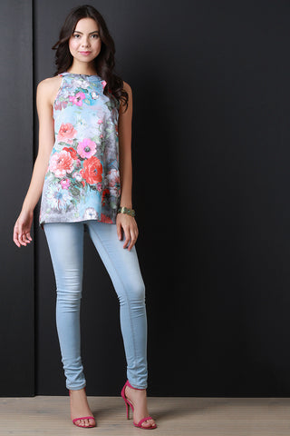 Floral Shift Top