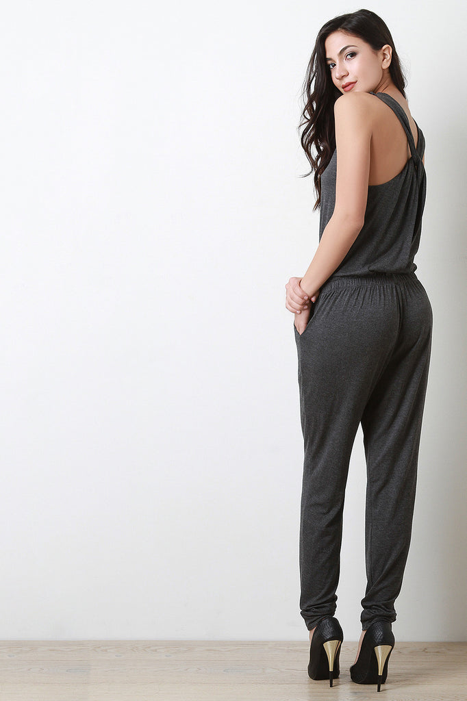 Intertwist Back Sleeveless Jumpsuit