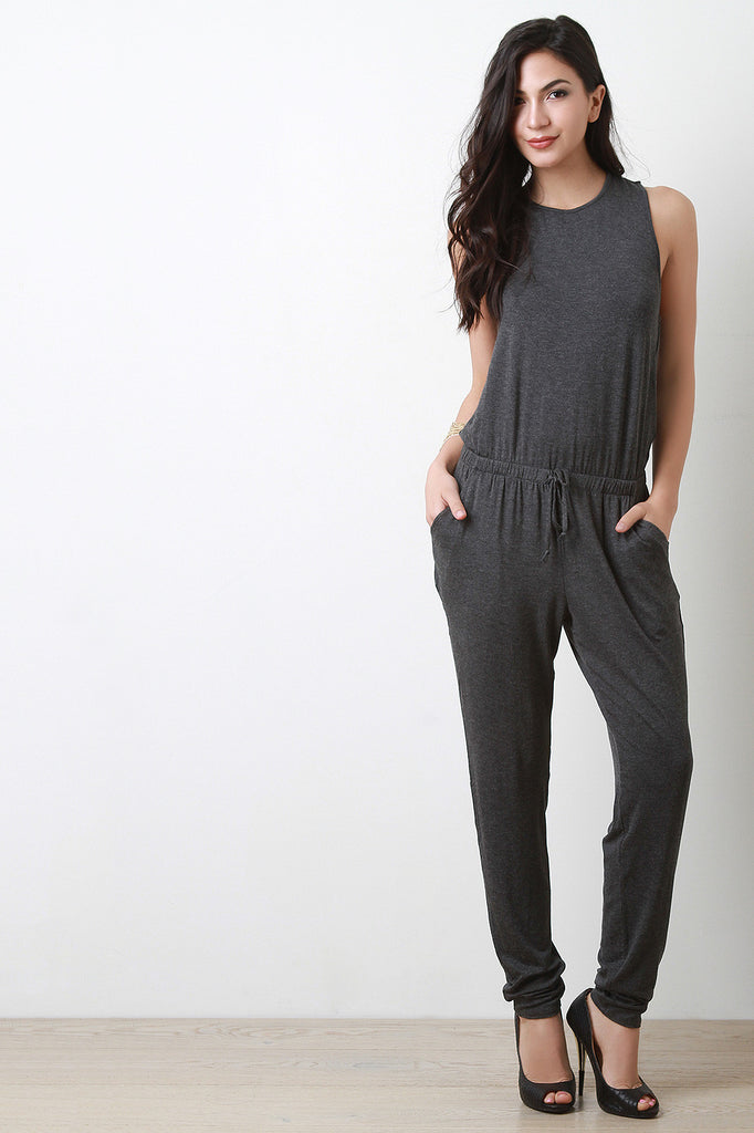 Intertwist Back Sleeveless Jumpsuit