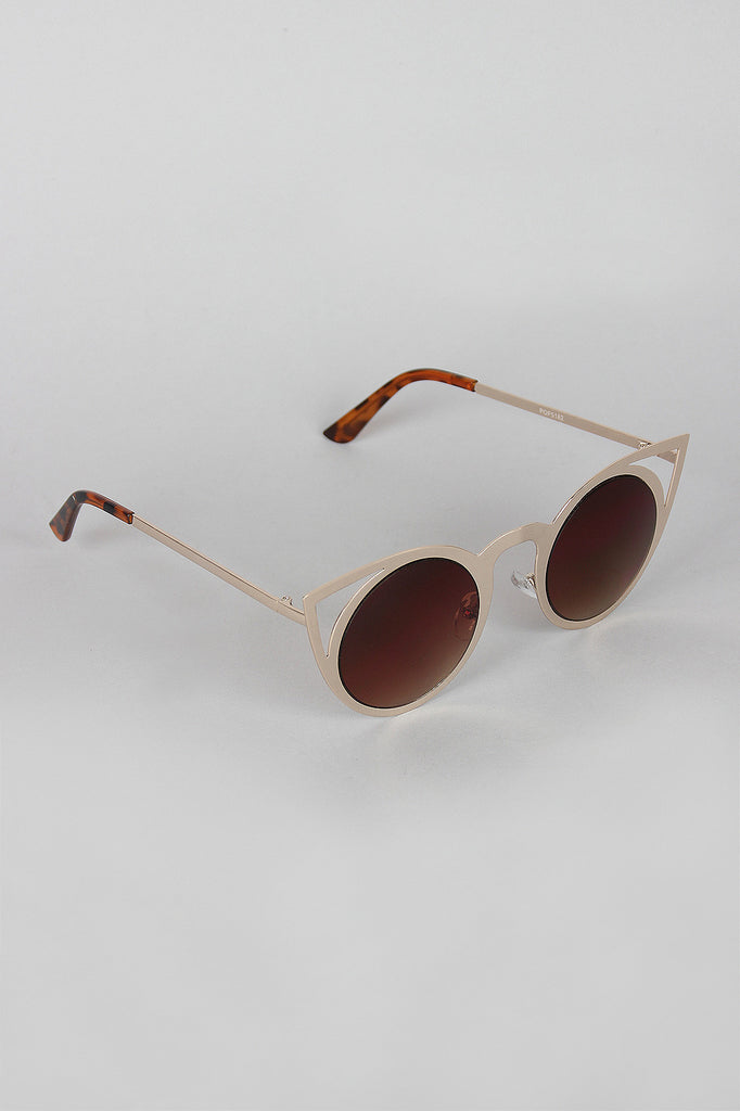 Polished Wild Cat Cut Out Sunglasses