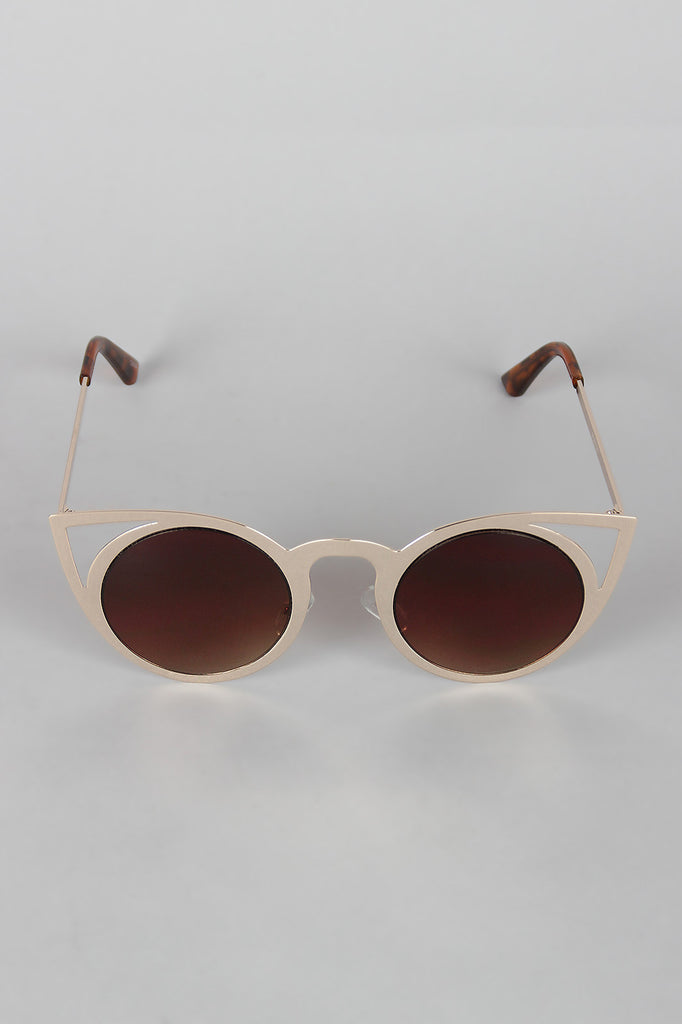 Polished Wild Cat Cut Out Sunglasses