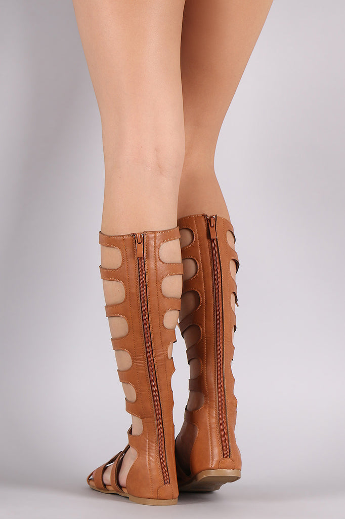 Strappy Lace-Up Gladiator Flat Sandal