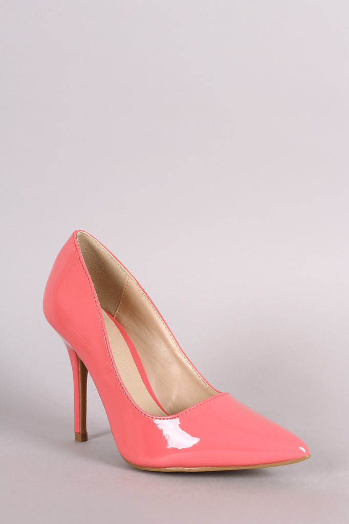 Wild Diva Lounge Patent Pointy Toe Stiletto Pump