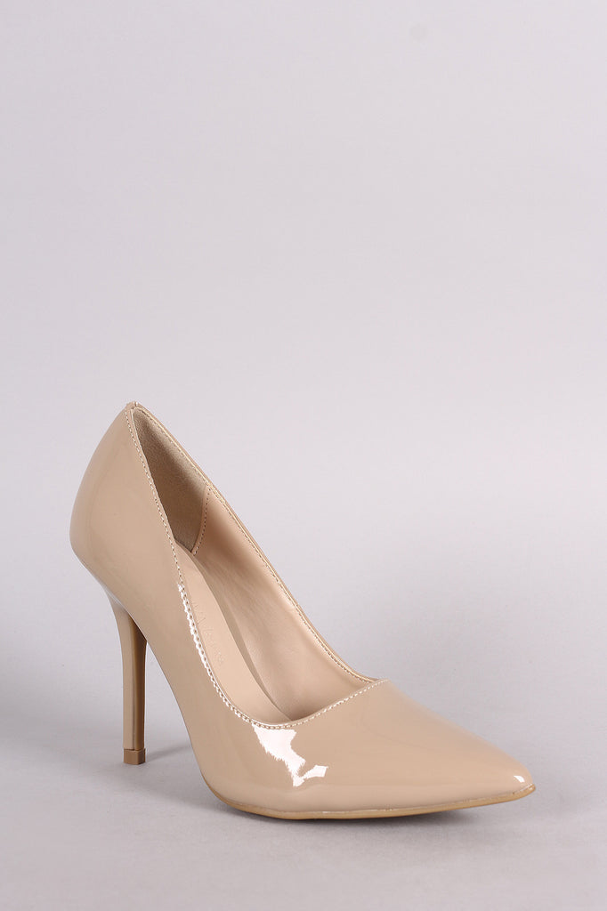 Wild Diva Lounge Patent Pointy Toe Stiletto Pump