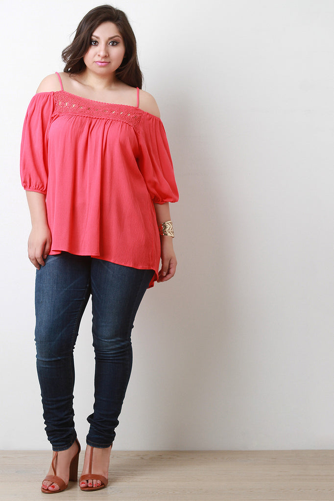 Cold Shoulder Peasant Top