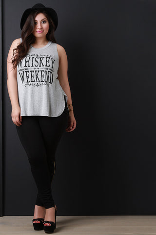 Whiskey Weekend Graphic Print Tank Top