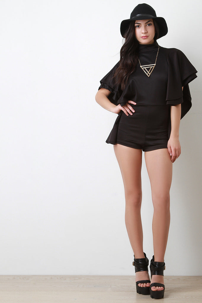 Flutter Sleeve Keyhole Romper