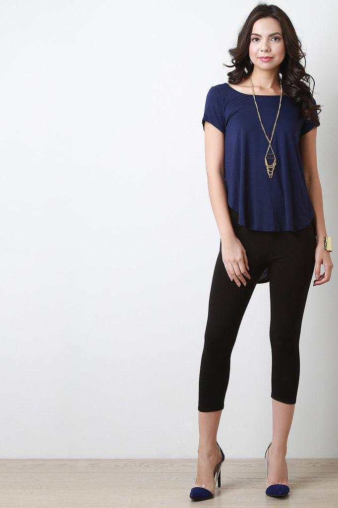 Open Back High Low Hem Top