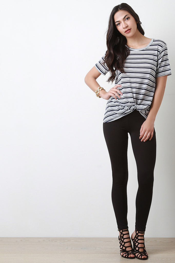 Knotted Stripe Tee Shirt