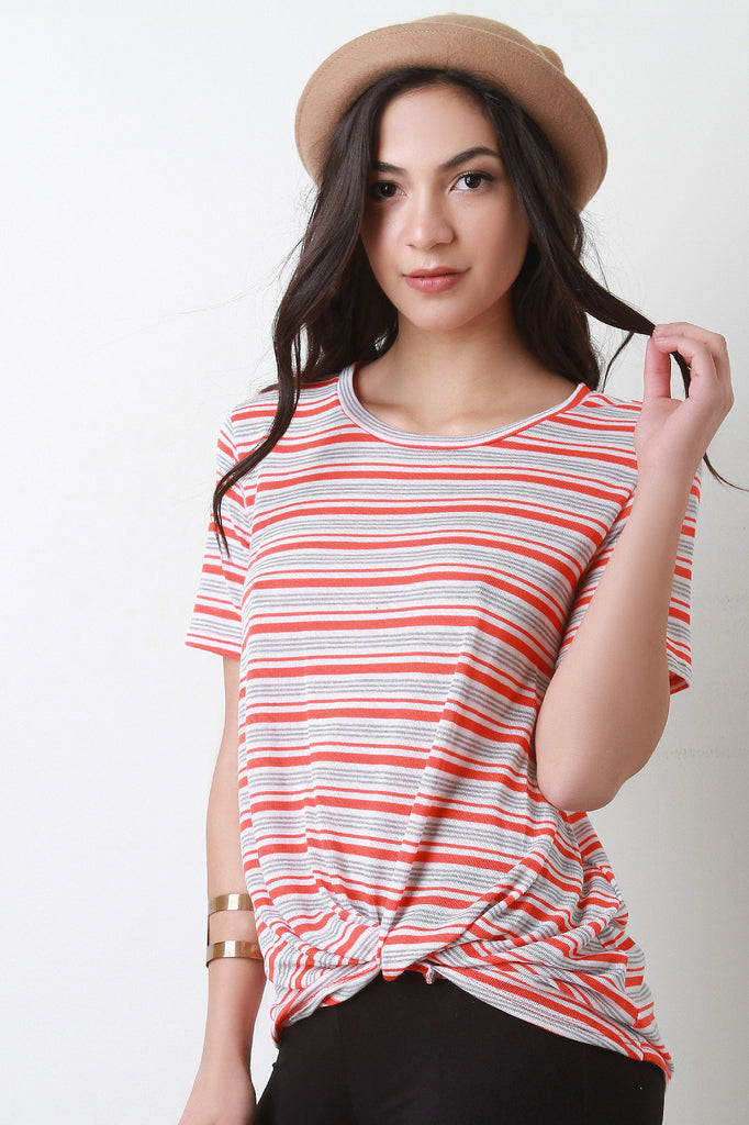 Knotted Stripe Tee Shirt