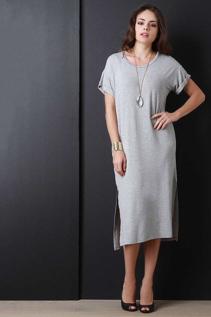 Pockets Midi T-shirt Dress