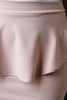 Peplum Pencil Cut Mini Skirt