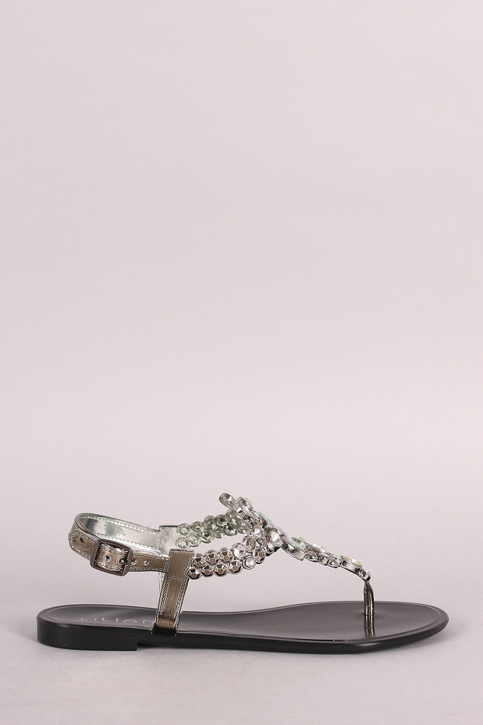 Liliana Rhinestone Jelly Sandal