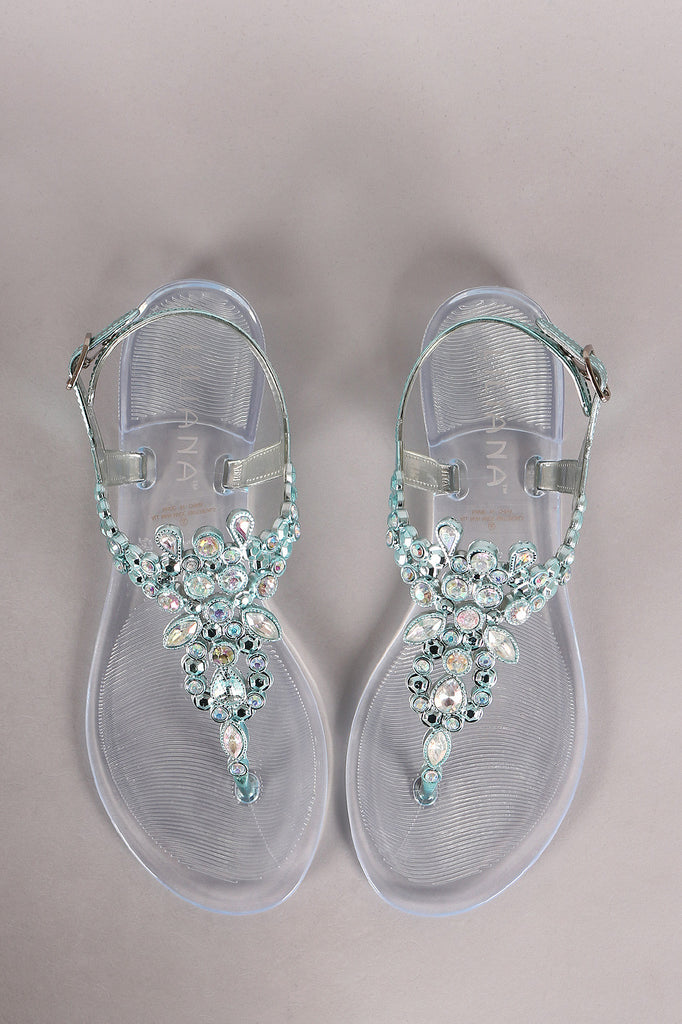 Liliana Rhinestone Jelly Sandal