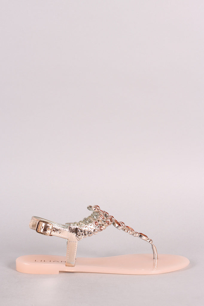 Liliana Rhinestone Jelly Sandal