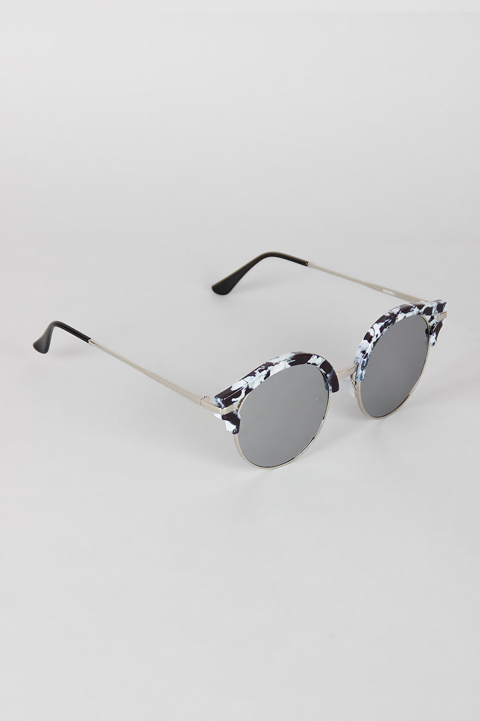 Marble Cats Eye Cutout Sunglasses