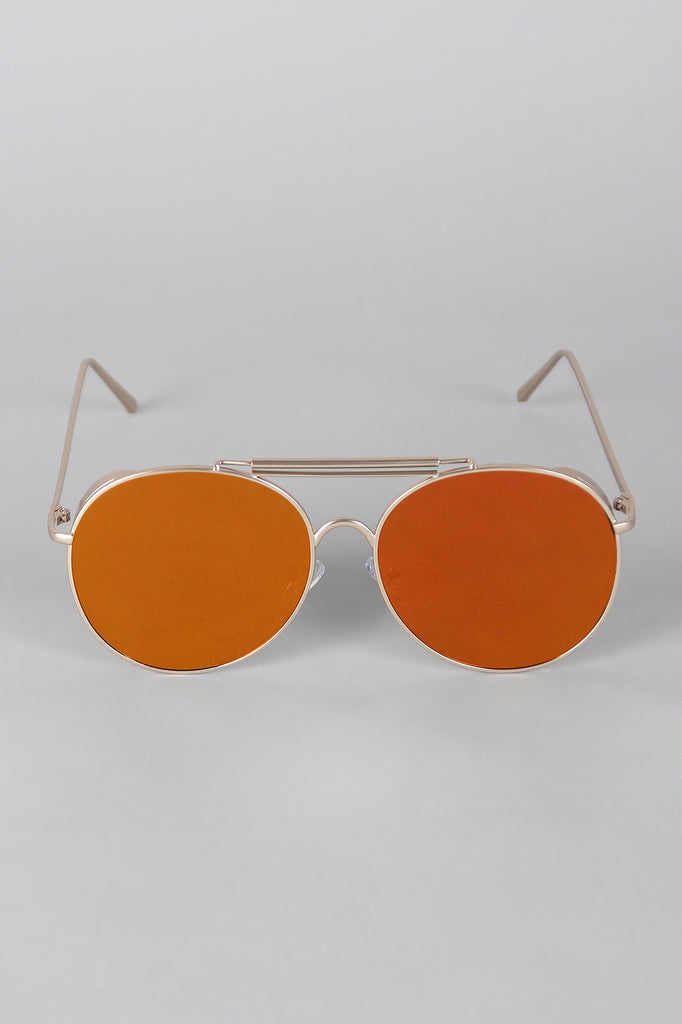 Straight Aviator Side Shield Sunglasses