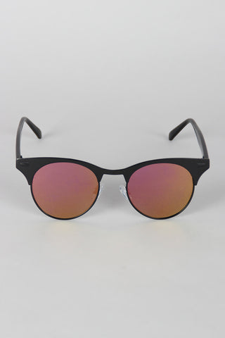 Semi-Rimless Matte Sunglasses