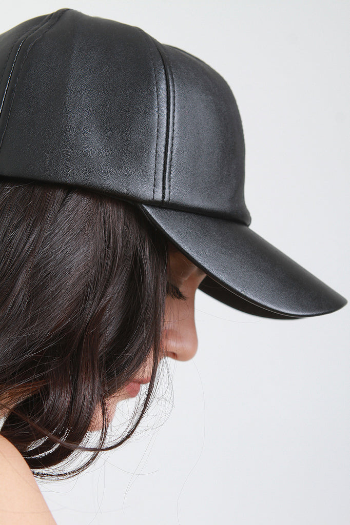 Vegan Leather Baseball Cap