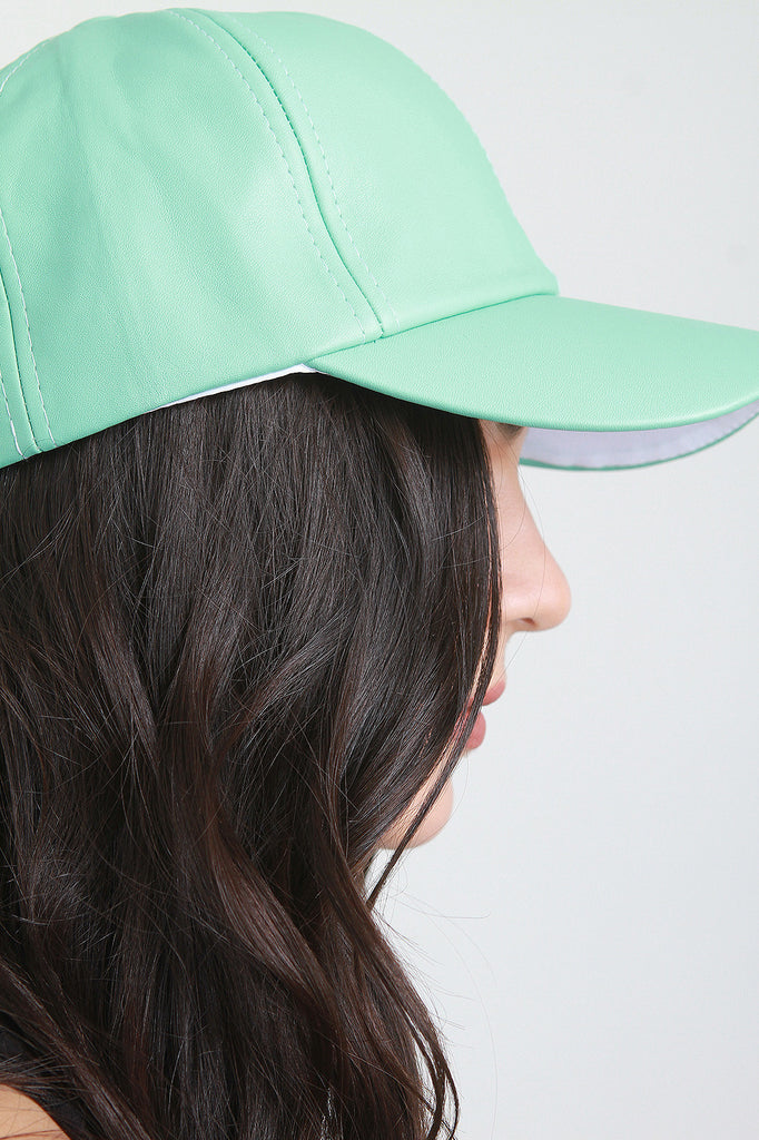 Vegan Leather Baseball Cap