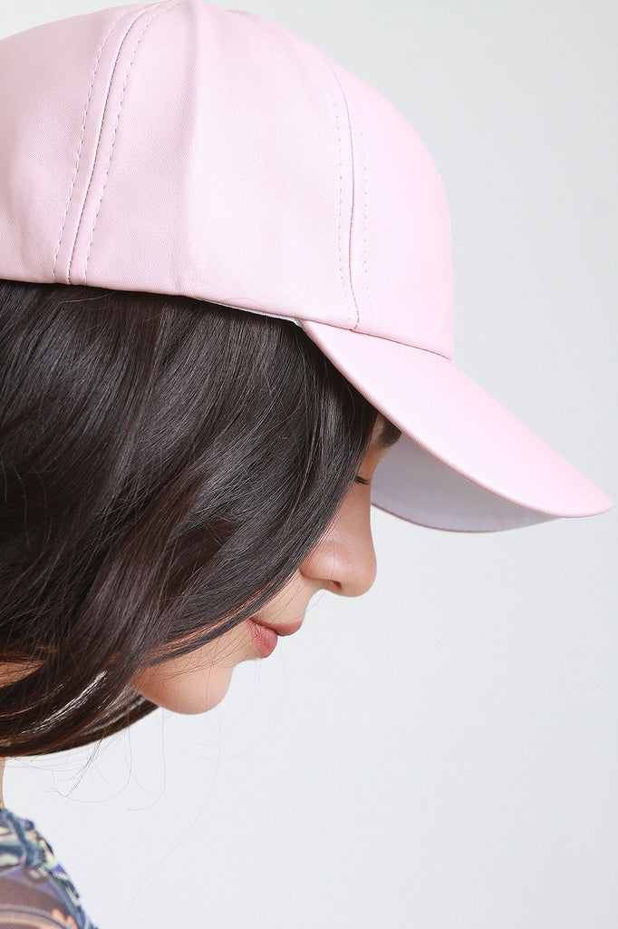 Vegan Leather Baseball Cap