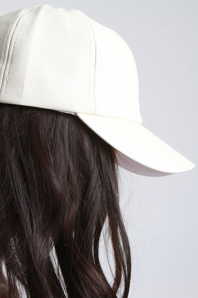 Vegan Leather Baseball Cap